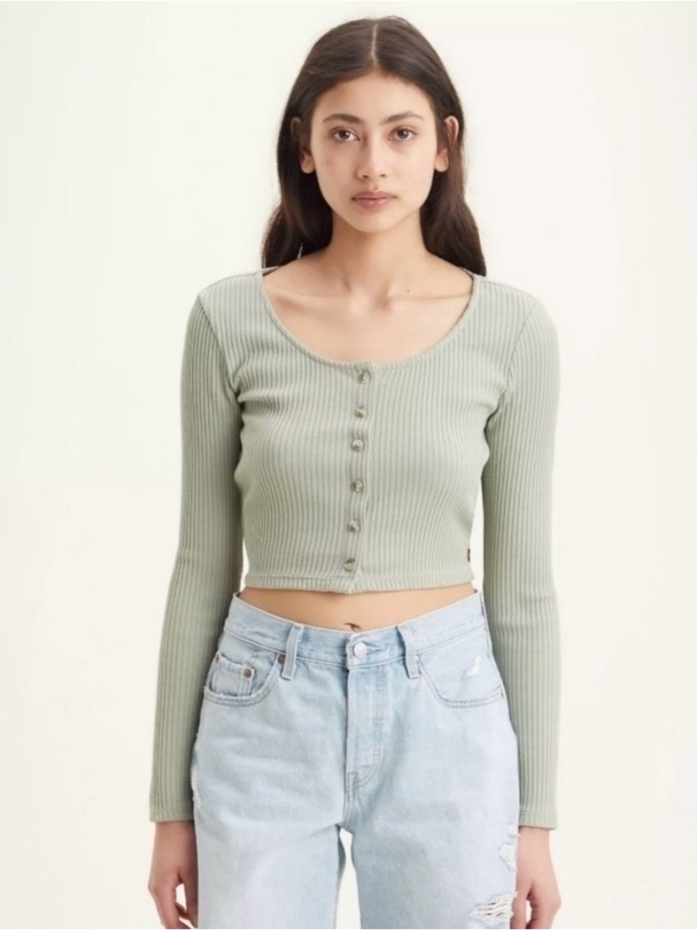 Levi’s Rachel crop knit top size M